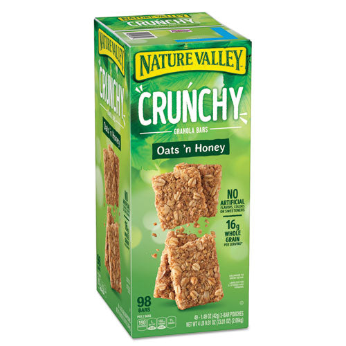 Image of Nature Valley® Granola Bars, Oats And Honey, 1.5 Oz Bar, 49/carton