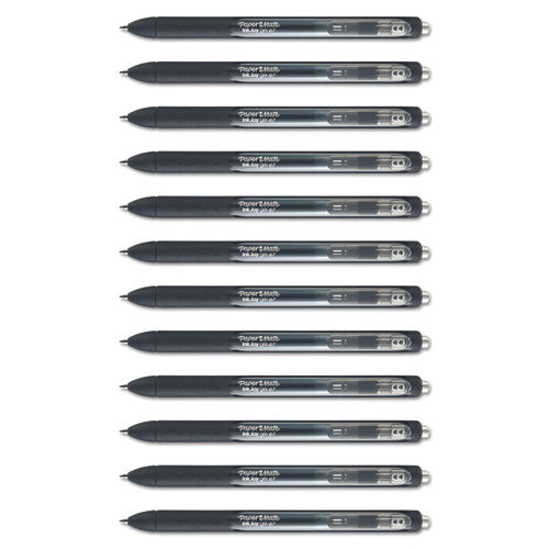 Image of Paper Mate® Inkjoy Gel Pen, Retractable, Medium 0.7 Mm, Black Ink, Black Barrel, Dozen