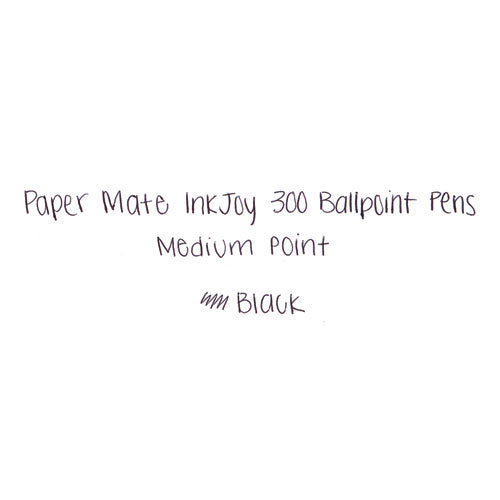 Image of Paper Mate® InkJoy 300 RT Ballpoint Pen, Retractable, Medium 1 mm, Black Ink, Black Barrel, 36/Box