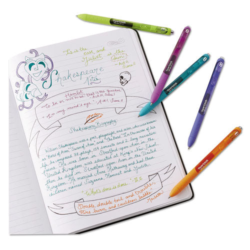 Image of Paper Mate® Inkjoy Gel Pen, Retractable, Medium 0.7 Mm, Black Ink, Black Barrel, Dozen