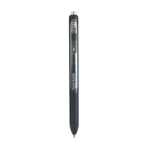 Image of Paper Mate® Inkjoy Gel Pen, Retractable, Medium 0.7 Mm, Black Ink, Black Barrel, Dozen