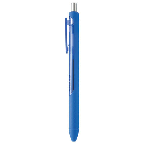 Image of Paper Mate® InkJoy Gel Pen, Retractable, Fine 0.5 mm, Blue Ink, Blue Barrel, Dozen