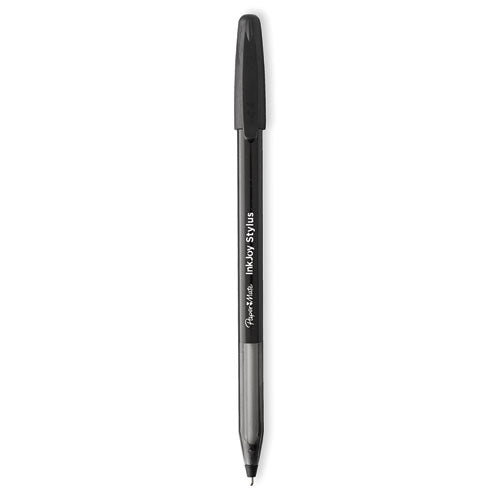 Image of Paper Mate® Inkjoy 100 Ballpoint Pen/stylus, Stick, Medium 1 Mm, Black Ink, Black Barrel, Dozen