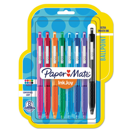 Image of Paper Mate® InkJoy 300 RT Ballpoint Pen, Retractable, Medium 1 mm, Assorted Ink and Barrel Colors, 8/Pack