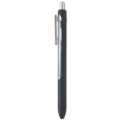 Image of Paper Mate® InkJoy Gel Pen, Retractable, Fine 0.5 mm, Black Ink, Black Barrel, Dozen
