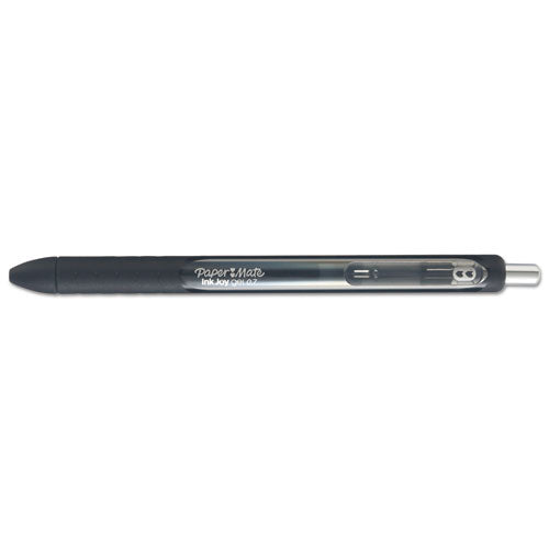 Image of Paper Mate® Inkjoy Gel Pen, Retractable, Medium 0.7 Mm, Black Ink, Black Barrel, Dozen