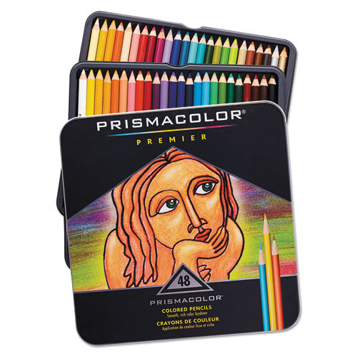 Image of Prismacolor® Premier Colored Pencil, 3 mm, 2B, Assorted Lead and Barrel Colors, 48/Set