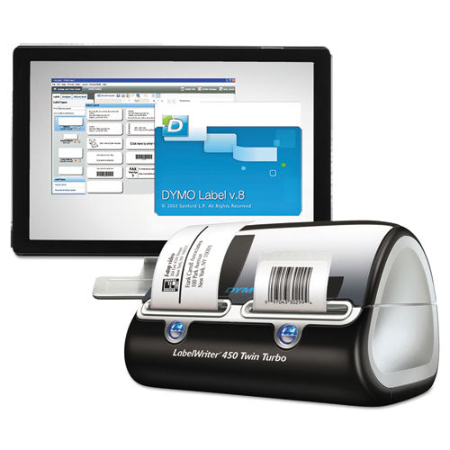 Image of DYMO® Labelwriter 450 Twin Turbo Label Printer, 71 Labels/min Print Speed, 5.5 X 8.4 X 7.4