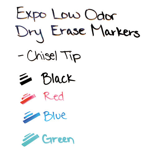 Image of EXPO® Whiteboard Caddy Set, Broad Chisel Tip, Assorted Colors, 4/set