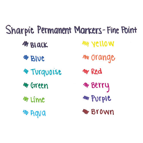 Image of Sharpie® Fine Tip Permanent Marker, Fine Bullet Tip, Red, Dozen