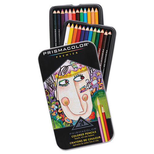 Image of Prismacolor® Premier Colored Pencil, 3 mm, 2B, Assorted Lead and Barrel Colors, 24/Pack