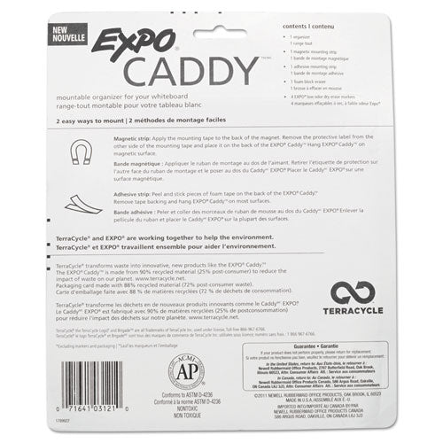 Image of EXPO® Whiteboard Caddy Set, Broad Chisel Tip, Assorted Colors, 4/set