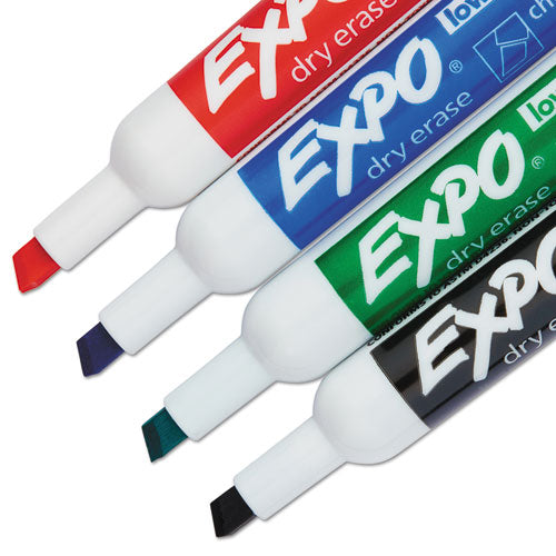 Image of EXPO® Whiteboard Caddy Set, Broad Chisel Tip, Assorted Colors, 4/set