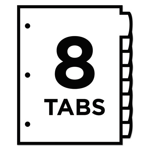Image of Avery® Big Tab Ultralast Plastic Dividers, 8-Tab, 11 X 8.5, Assorted, 1 Set