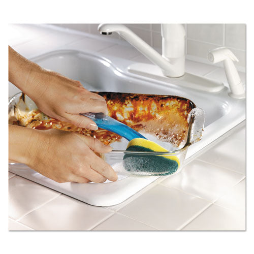 Image of Scotch-Brite® Soap-Dispensing Dishwand, 2.5 X 9.5, Yellow/green