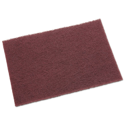 Image of Scotch-Brite PROFESSIONAL General Purpose Hand Pad, 6 X 9, Maroon, 20/box, 3 Boxes/carton