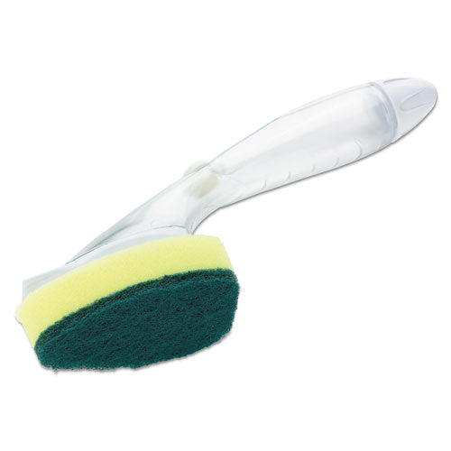 Image of Scotch-Brite® Soap-Dispensing Dishwand, 2.5 X 9.5, Yellow/green