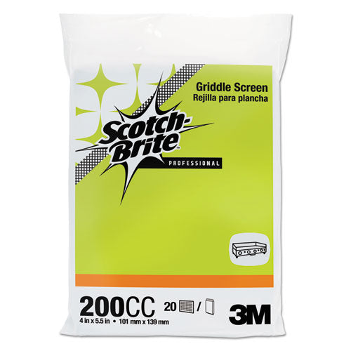 Image of Scotch-Brite PROFESSIONAL Griddle Screen, 4 X 5.5, Gray, 20/pack