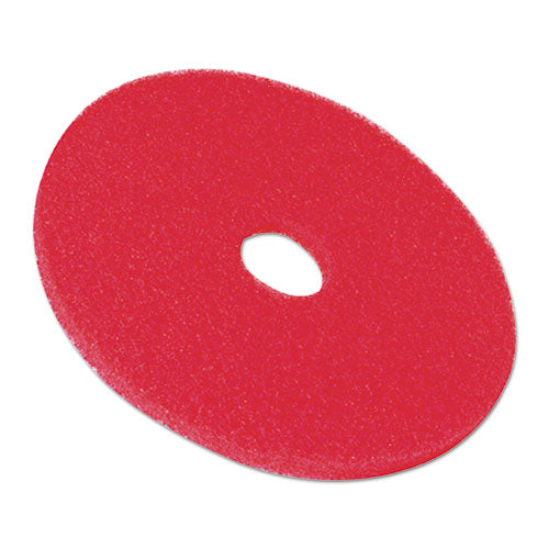 Image of 3M Low-Speed Buffer Floor Pads 5100, 17" Diameter, Red, 5/carton