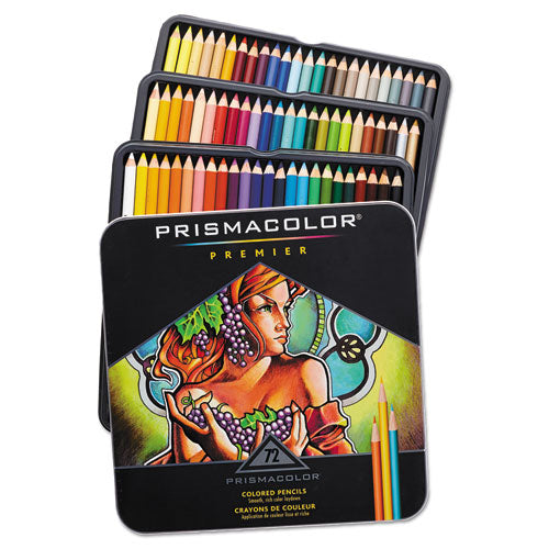 Image of Prismacolor® Premier Colored Pencil, 0.7 mm, 2H (#4), Assorted Lead and Barrel Colors, 72/Pack