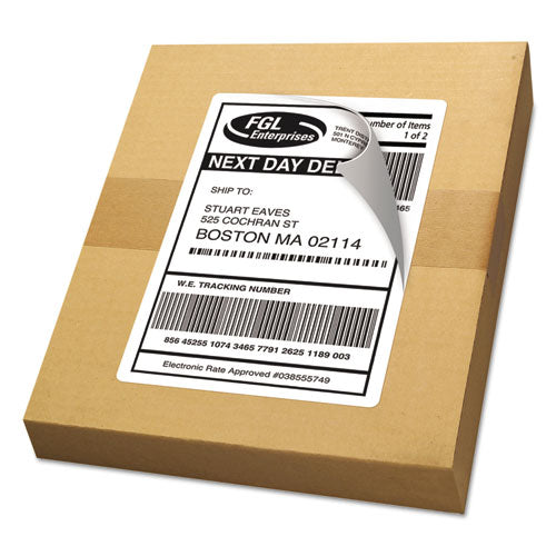 Image of Avery® Shipping Labels W/ Trueblock Technology, Laser Printers, 5.5 X 8.5, White, 2/sheet, 100 Sheets/box
