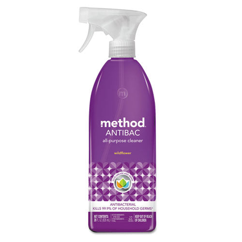 Image of Method® Antibac All-Purpose Cleaner, Wildflower, 28 Oz Spray Bottle, 8/carton