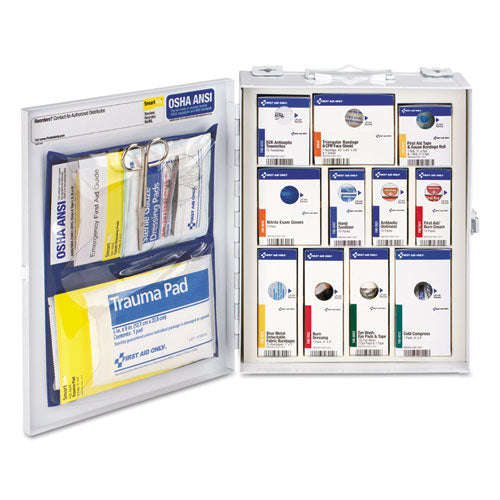 Image of First Aid Only SmartCompliance Food Service Cabinet Without Medication, 25 People, 94 Pieces, Metal Case