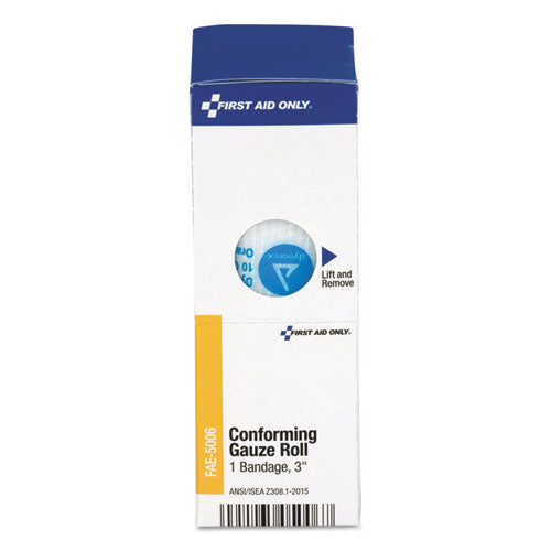 Image of First Aid Only Gauze Bandages, Conforming, 3" Wide
