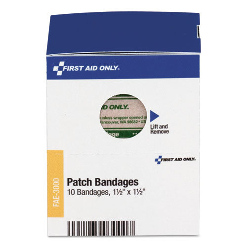 Image of First Aid Only Smartcompliance Patch Bandages, 1.5 X 1.5, 10/box