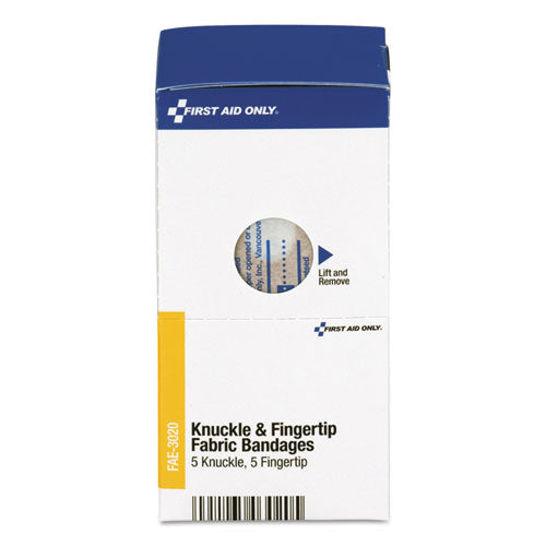 Image of First Aid Only Knuckle And Fingertip Bandages, Sterilized, 5 Knuckle, 5 Fingertip, 10/box