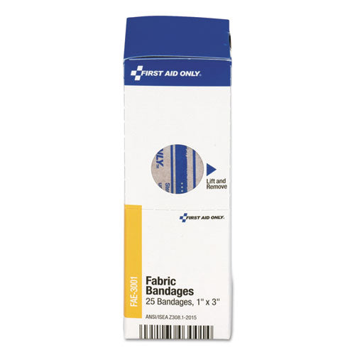 Image of First Aid Only Smartcompliance Fabric Bandages, 1 X 3, 25/box