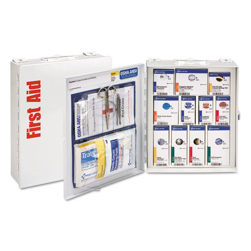 Image of First Aid Only SmartCompliance General Business First Aid Station, No Meds, 25 People, 94 Pieces, Metal Case