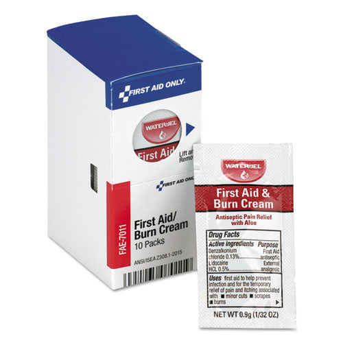 Image of First Aid Only Smartcompliance Burn Cream, 0.9 G Packet, 10/box