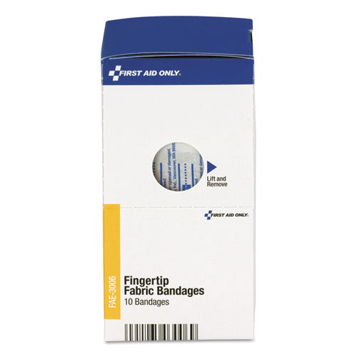 Image of First Aid Only Smartcompliance Fingertip Bandages, 1.88 X 2, 10/box