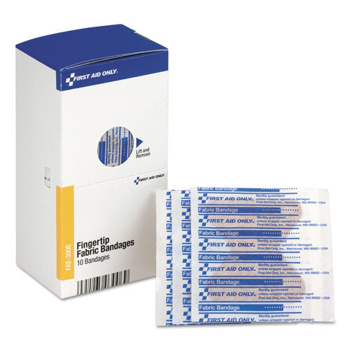 Image of First Aid Only Smartcompliance Fingertip Bandages, 1.88 X 2, 10/box