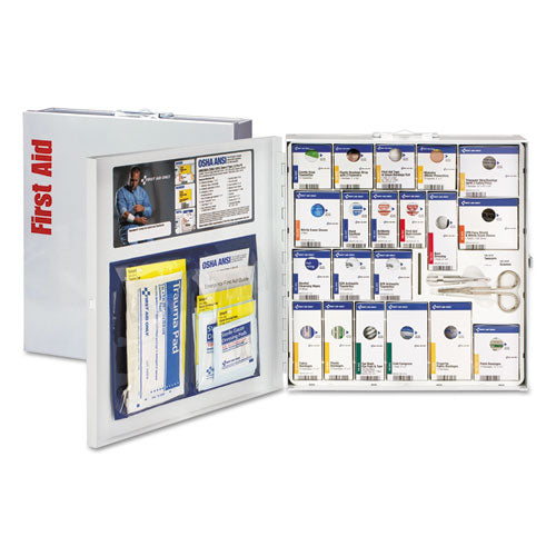 Image of First Aid Only SmartCompliance General Business First Aid Station for 50 People, No Medication, 202 Pieces, Metal Case