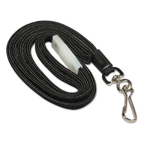 Image of SICURIX® Safety Breakaway Lanyard, Metal Hook Fastener, 36" Long, Black