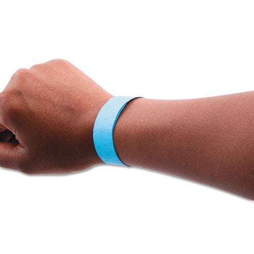 Image of SICURIX® Security Wristbands, Sequentially Numbered, 10" x 0.75", Blue, 100/Pack