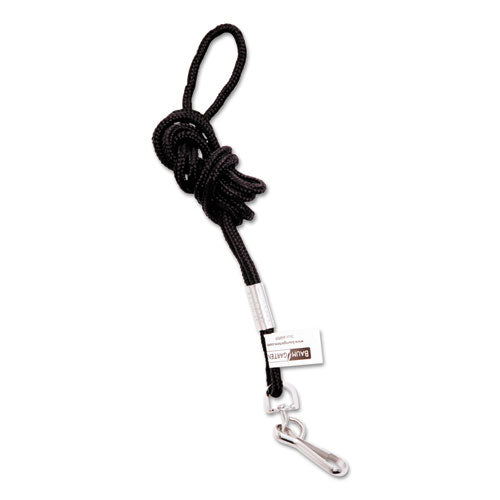 Image of SICURIX® Rope Lanyard, Metal Hook Fastener, 36" Long, Nylon, Black