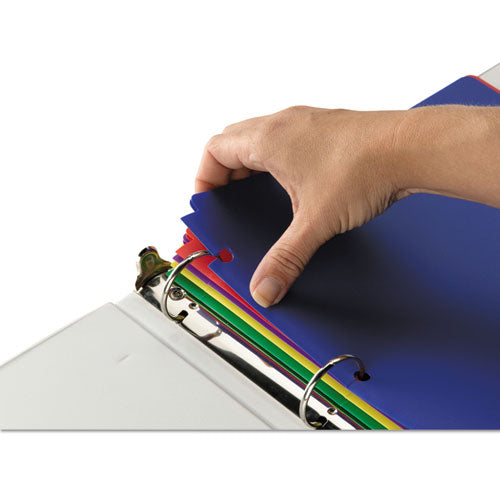Image of Smead Poly Snap-In Two-Pocket Folder, 50-Sheet Capacity, 11 X 8.5, Assorted, 10/pack