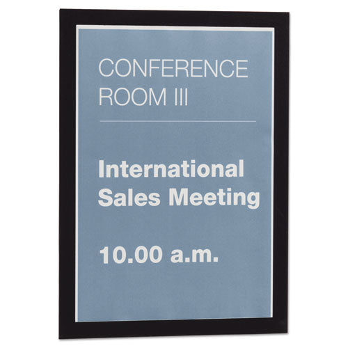 Image of Durable® DURAFRAME Sign Holder, 8.5 x 11, Black Frame, 2/Pack