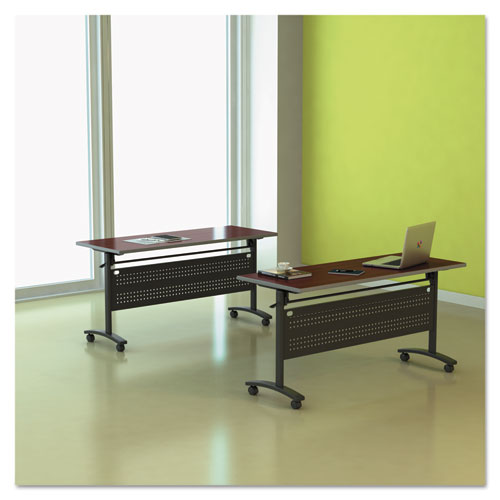 Image of Alera® Reversible Laminate Table Top, Rectangular, 59.5w X 23.63,medium Cherry/mahogany