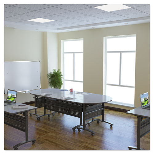 Image of Alera® Reversible Laminate Table Top, Rectangular, 59.38w X 23.63d, White/gray