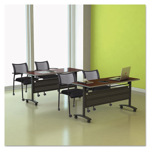 Image of Alera® Reversible Laminate Table Top, Rectangular, 59.5w X 23.63,medium Cherry/mahogany