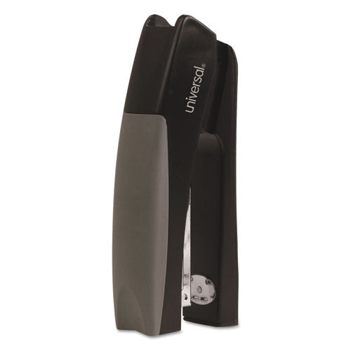 Image of Universal® Stand-Up Full Strip Stapler, 20-Sheet Capacity, Black/gray