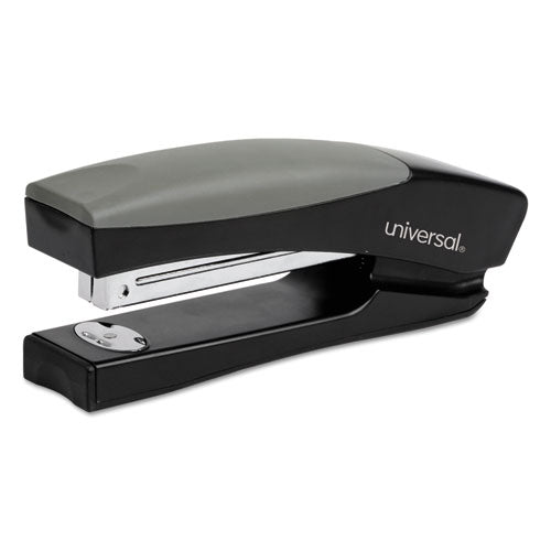 Image of Universal® Stand-Up Full Strip Stapler, 20-Sheet Capacity, Black/gray