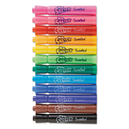 Image of Mr. Sketch® Scented Watercolor Marker Classroom Set, Broad Chisel Tip, Assorted Colors, 192/Set