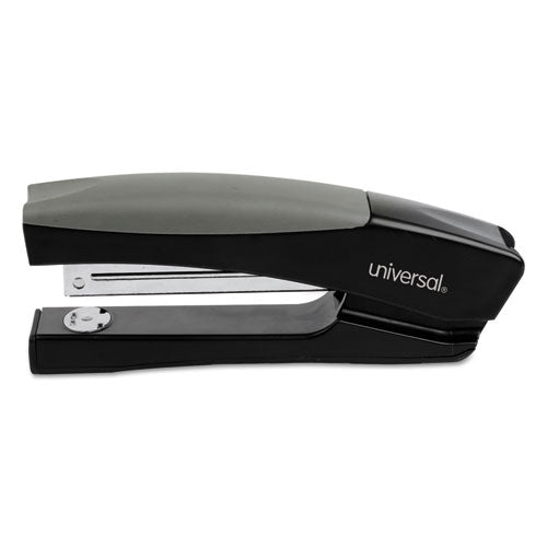 Image of Universal® Stand-Up Full Strip Stapler, 20-Sheet Capacity, Black/gray