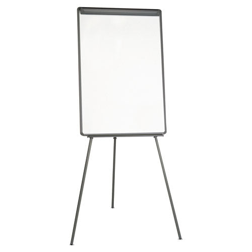 Image of MasterVision® Basic Tripod Melamine Presentation Easel, 22.5" x 42", White Surface, Black Plastic/Steel Frame