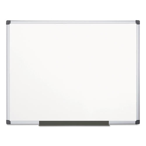 Image of MasterVision® Porcelain Value Dry Erase Board, 48" x 72", White Surface, Satin Aluminum Frame